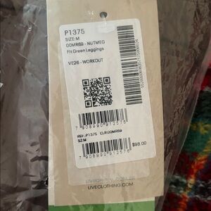 Live! Fit Green Leggings, size medium